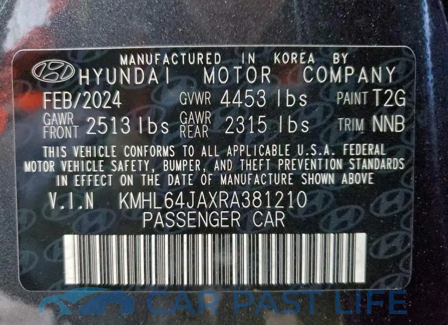 KMHL64JAXRA381210# 12