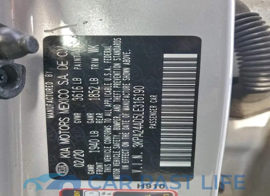 3KPA24AD5LE316190# 12