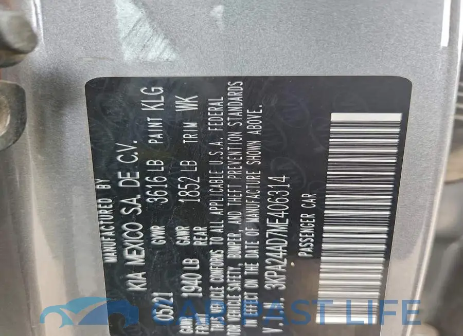 3KPA24AD7ME406314# 12