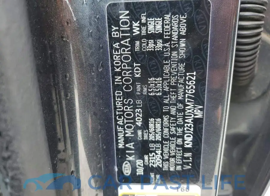 KNDJ23AUXM7765621# 13