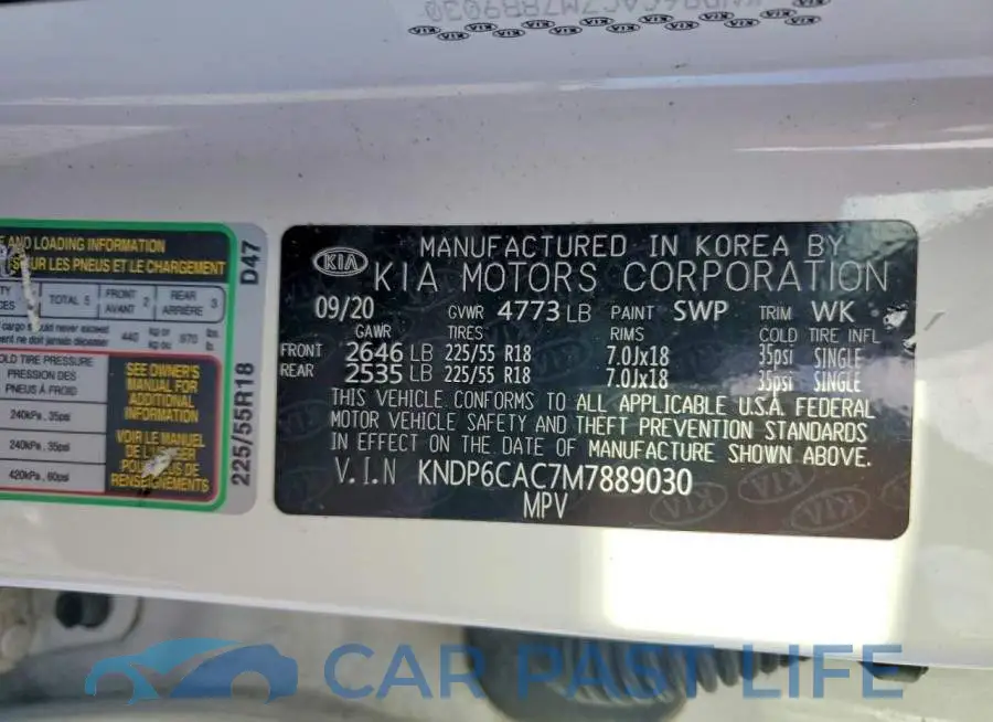 KNDP6CAC7M7889030# 12