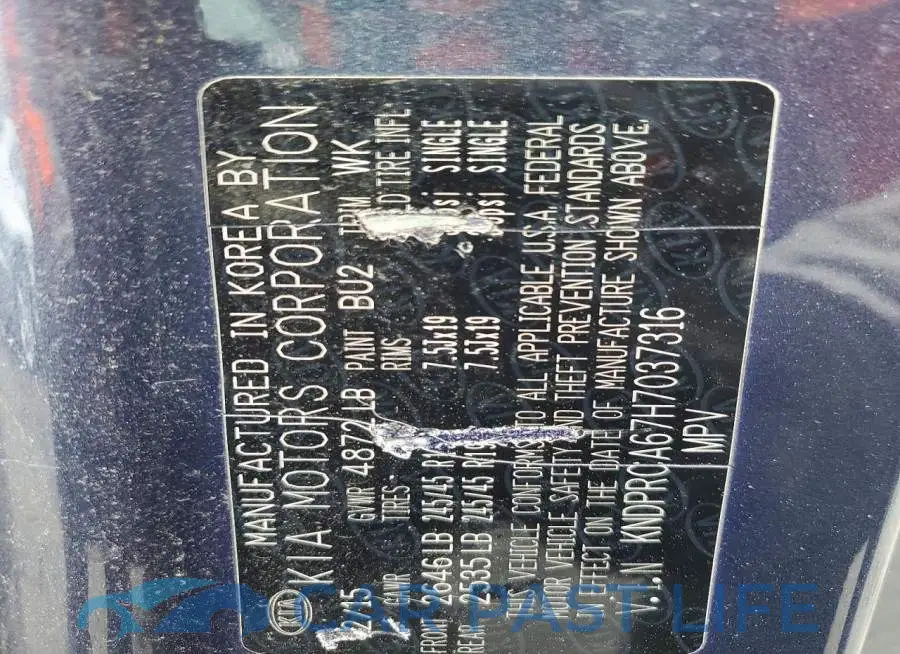 KNDPRCA67H7037316# 13