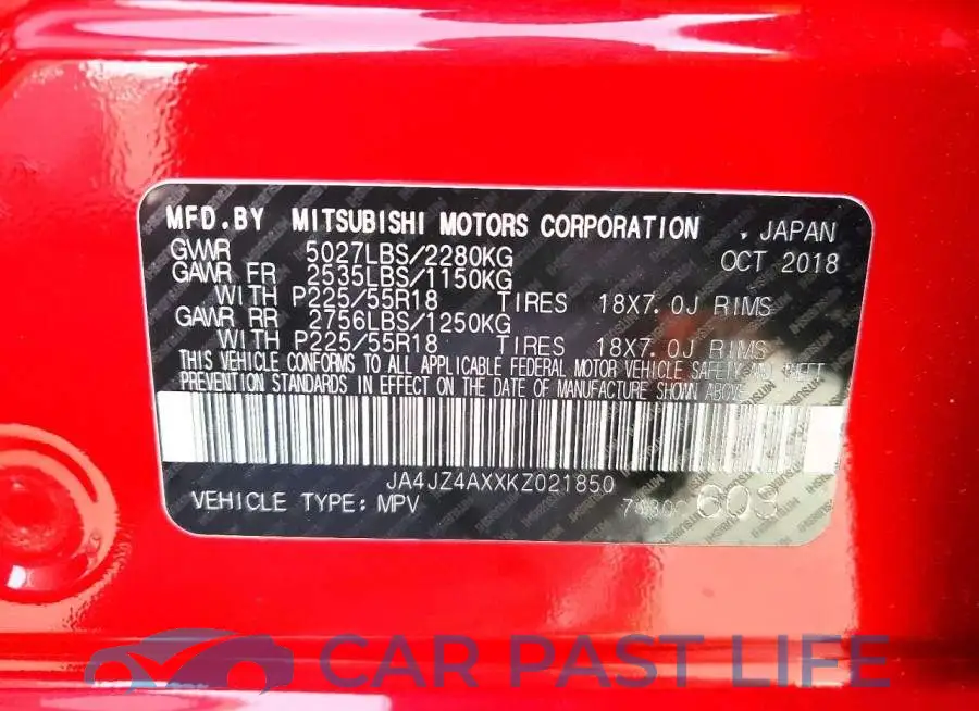 JA4JZ4AXXKZ021850# 13