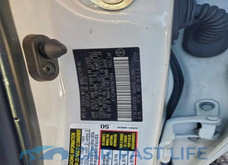 4T1C31AK6PU619954# 12
