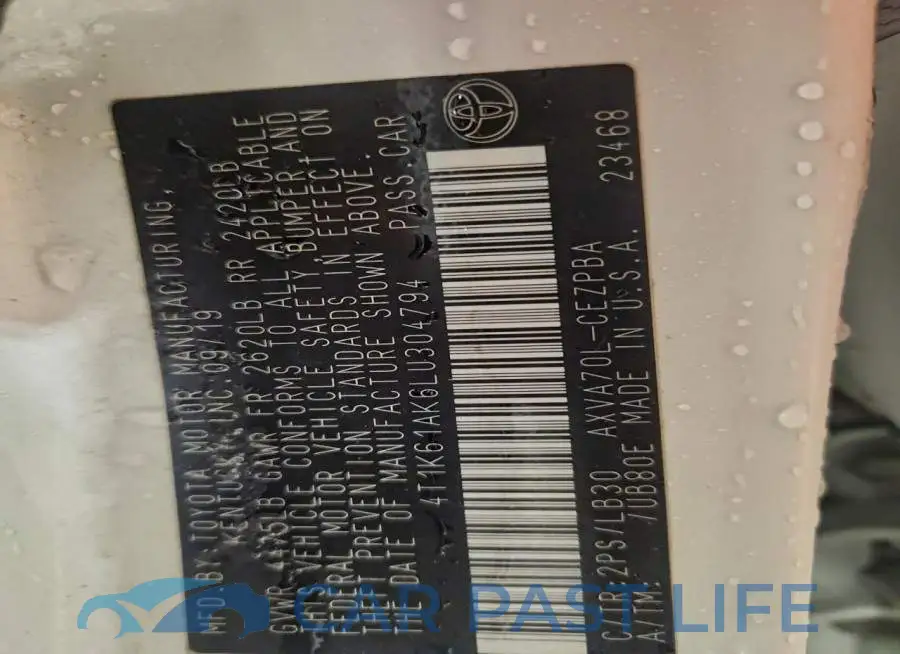 4T1K61AK6LU304794# 12