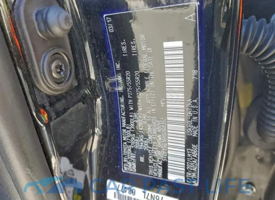 5TDYY5G16HS068352# 13