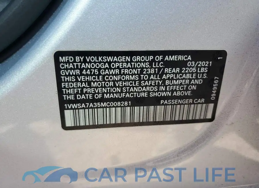 1VWSA7A35MC008281# 12