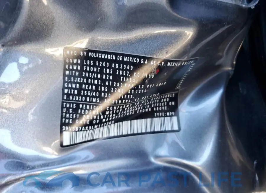 3VV3B7AX3LM177303# 12