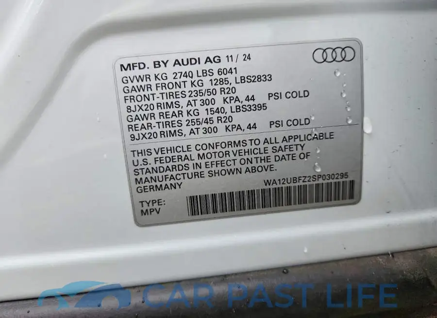 WA12UBFZ2SP030295# 13