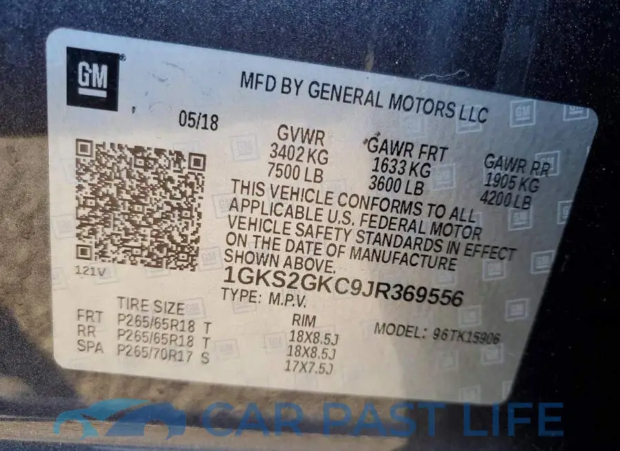 1GKS2GKC9JR369556# 14