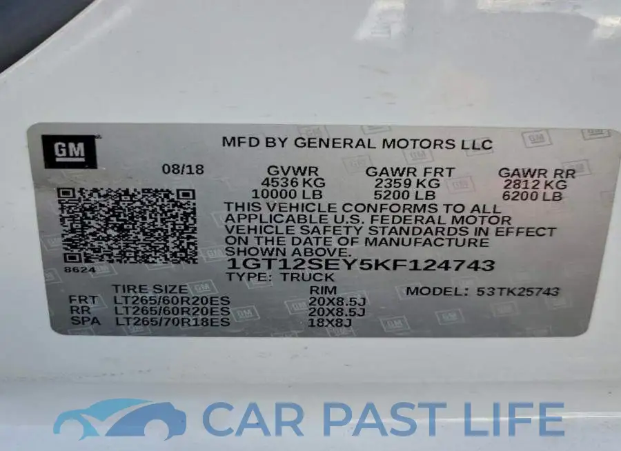 1GT12SEY5KF124743# 12