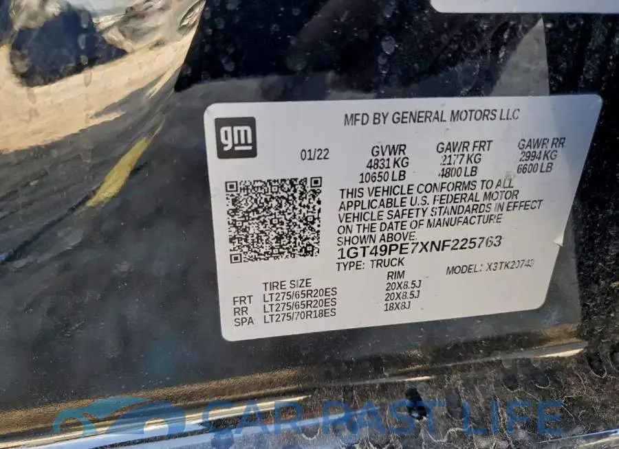 1GT49PE7XNF225763# 12