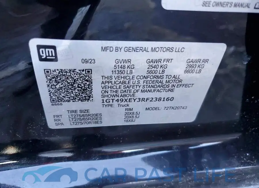 1GT49XEY5RF237060# 13