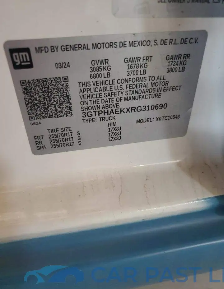 3GTPHAEKXRG310690# 13