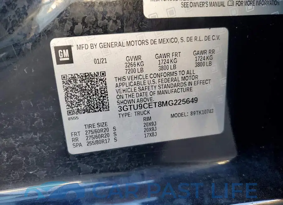 3GTU9CET8MG225649# 12