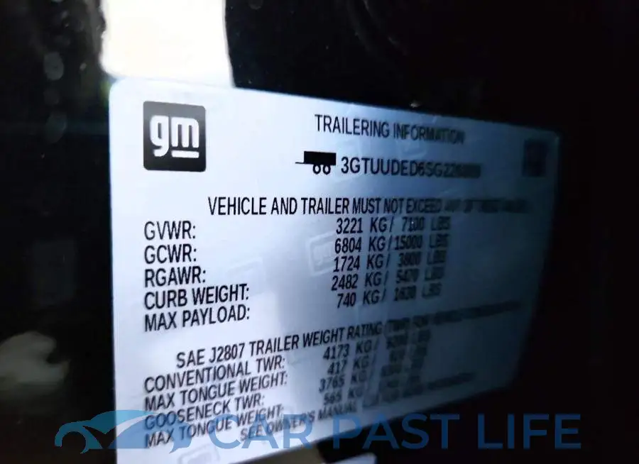 3GTUUDED6SG226809# 13