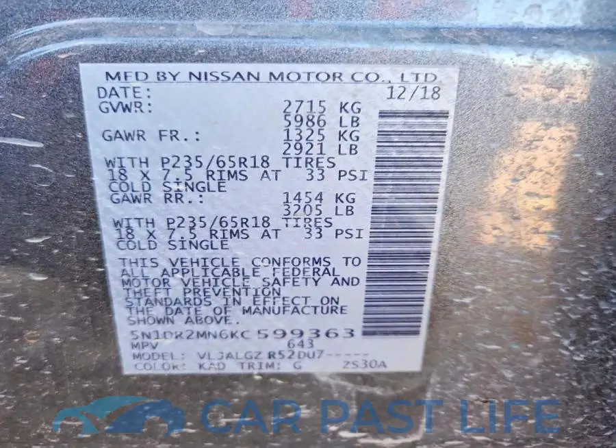 5N1DR2MN6KC599363# 13