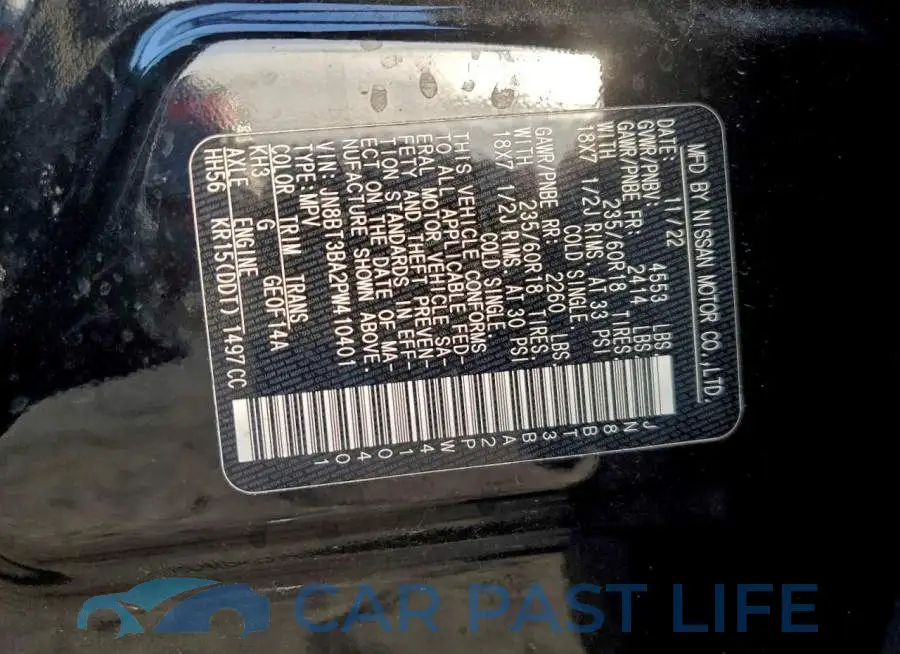 JN8BT3BA2PW410401# 13