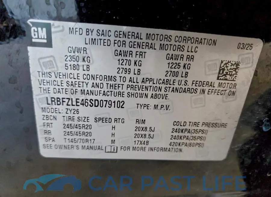LRBFZLE46SD079102# 12