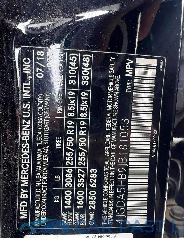 4JGDA5HB9JB181053# 10