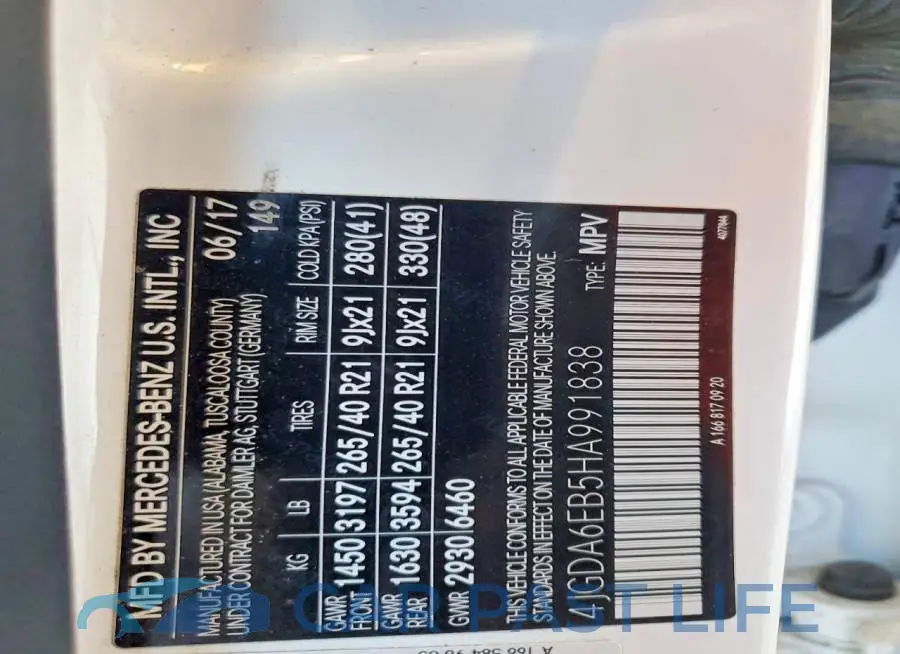 4JGDA6EB5HA991838# 14