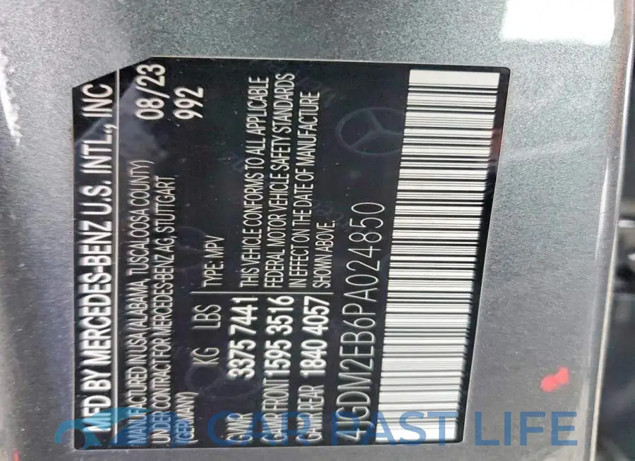 4JGDM2EB6PA024850# 13