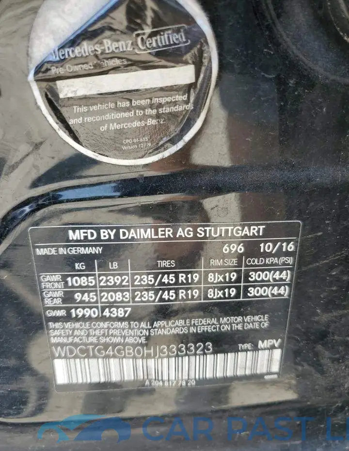 WDCTG4GB0HJ333323# 12