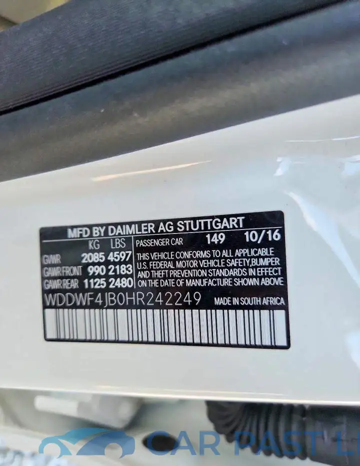 WDDWF4JB0HR242249# 12