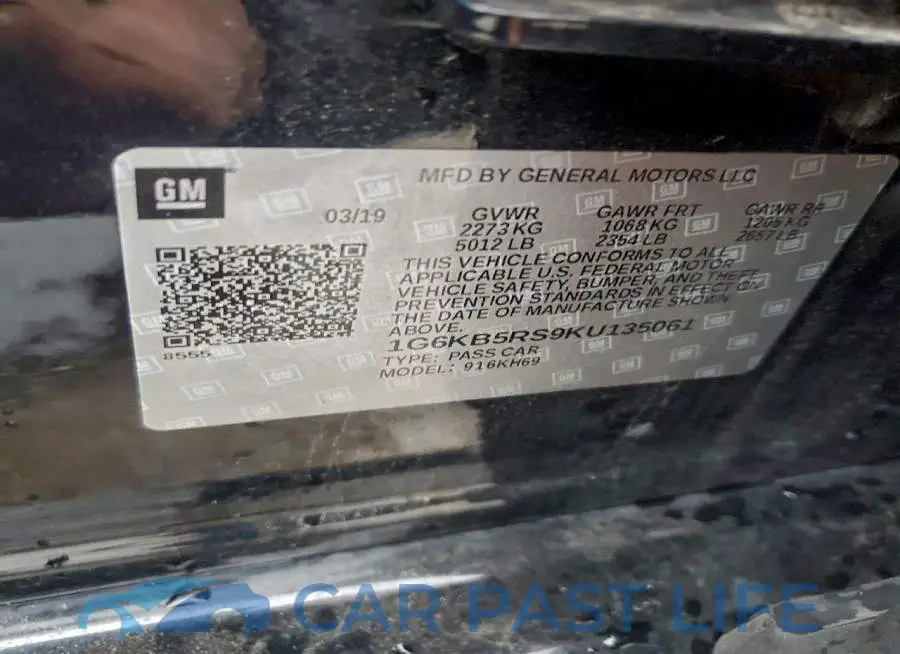 1G6KB5RS9KU135061# 12