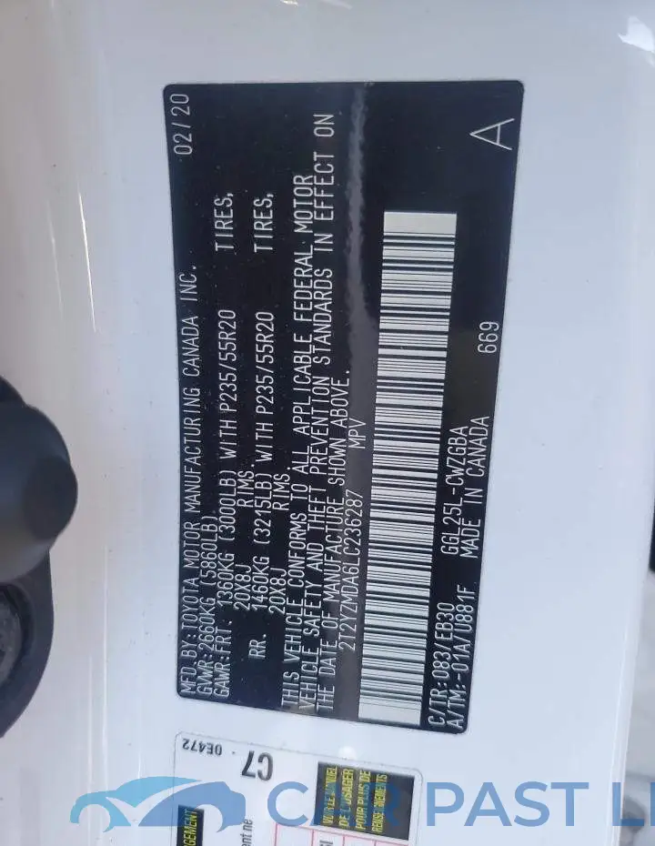 2T2YZMDA6LC236287# 13