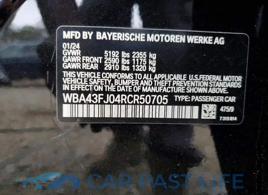 WBA43FJ04RCR50705# 12
