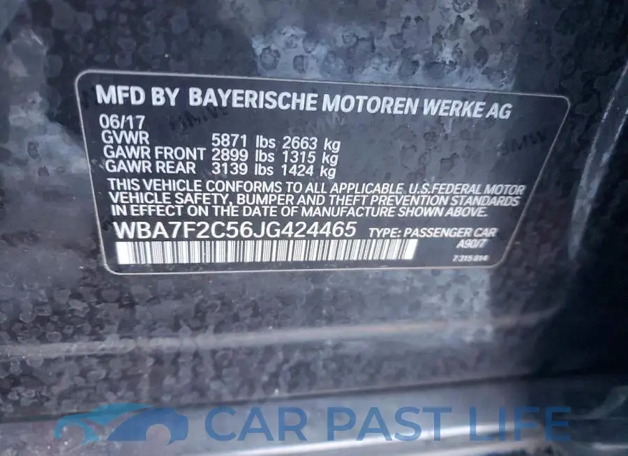 WBA7F2C56JG424465# 12