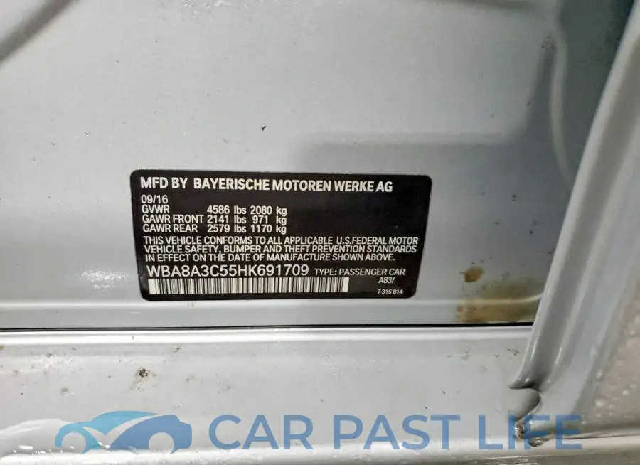 WBA8A3C55HK691709# 13