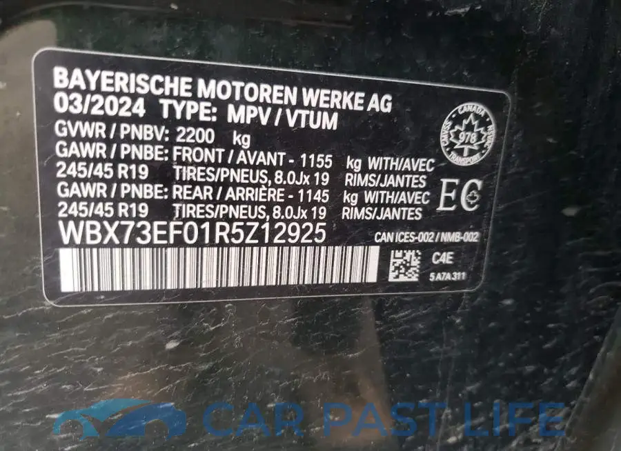 WBX73EF01R5Z12925# 12