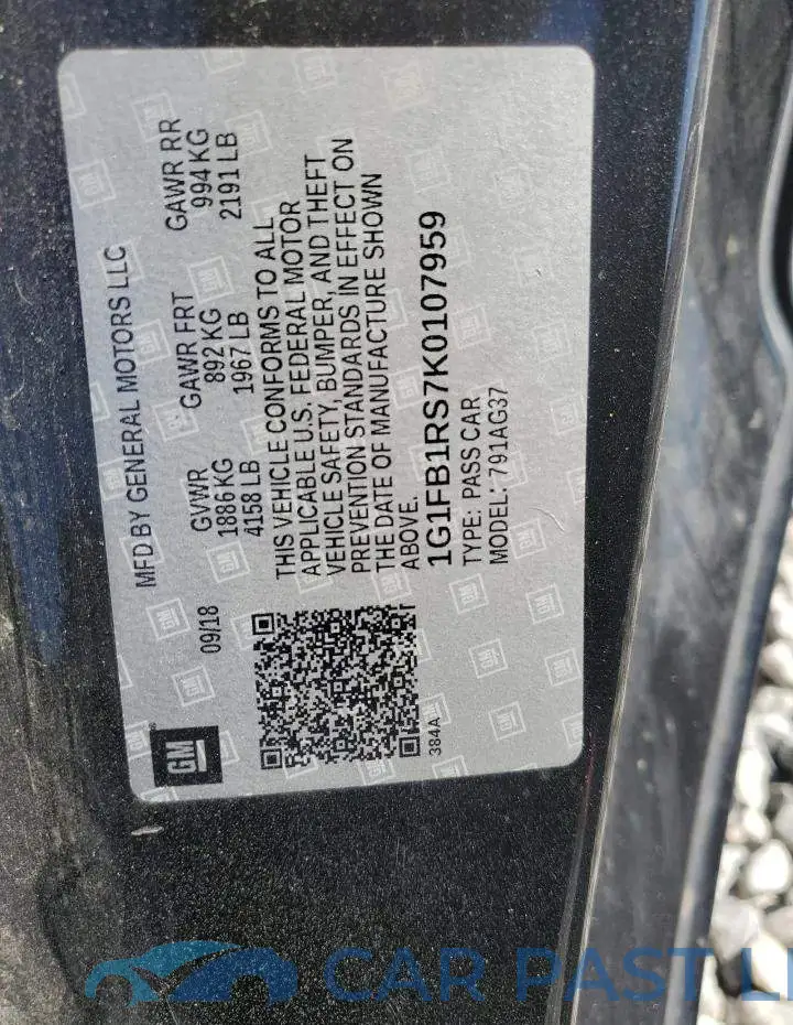 1G1FB1RS7K0107959# 12