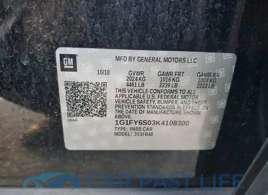 1G1FY6S03K4108300# 12