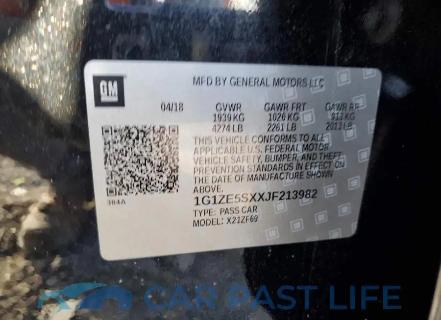 1G1ZE5SXXJF213982# 12
