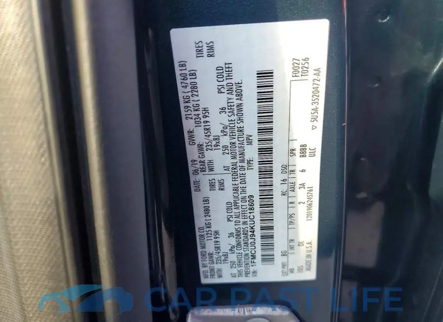 1FMCU0J94KUC18609# 13