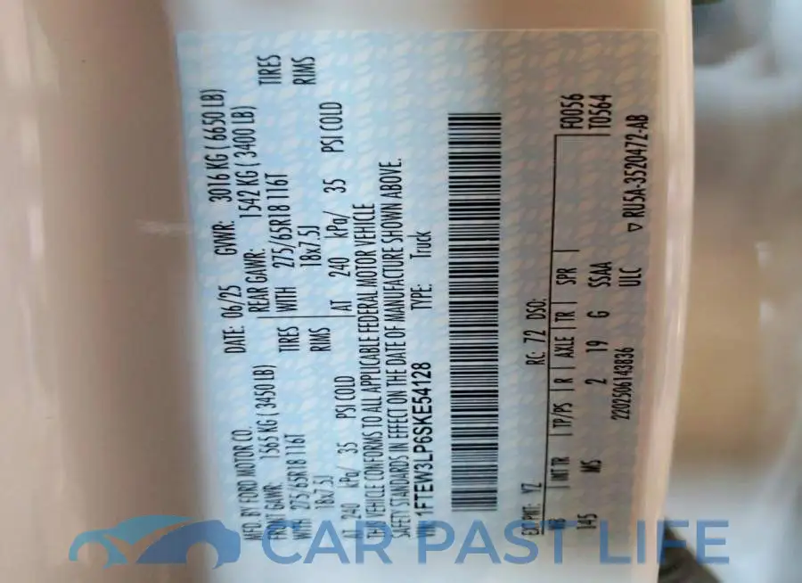 1FTEW3LP6SKE54128# 13