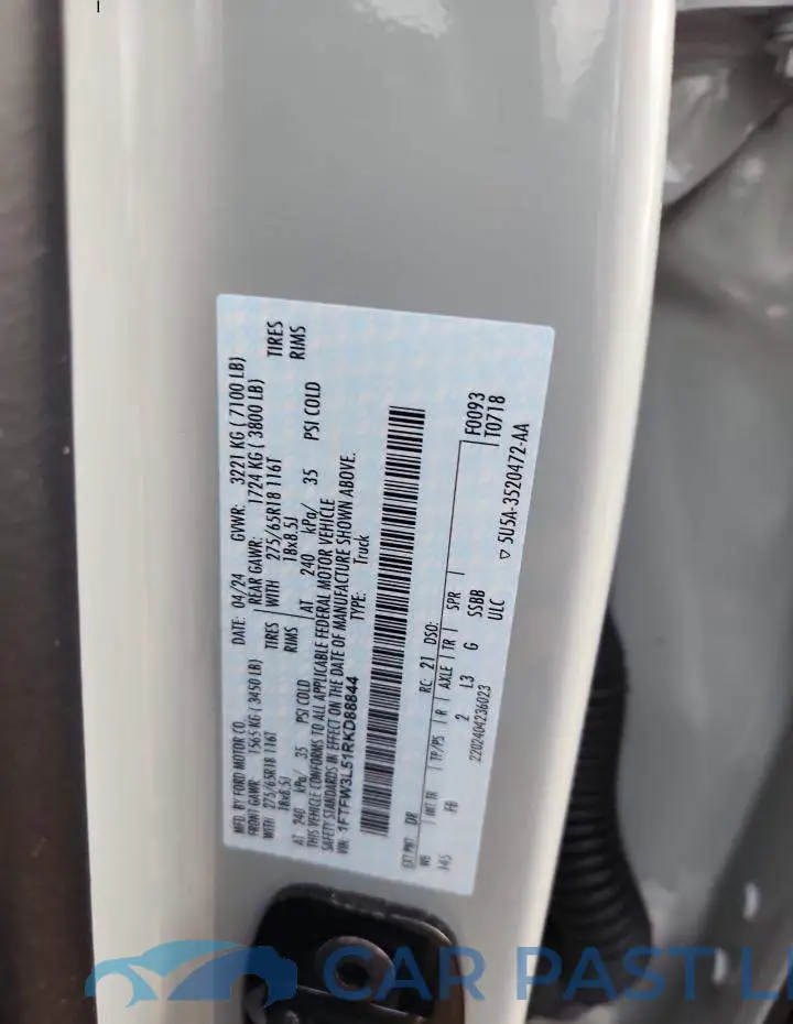 1FTFW3L51RKD88844# 13