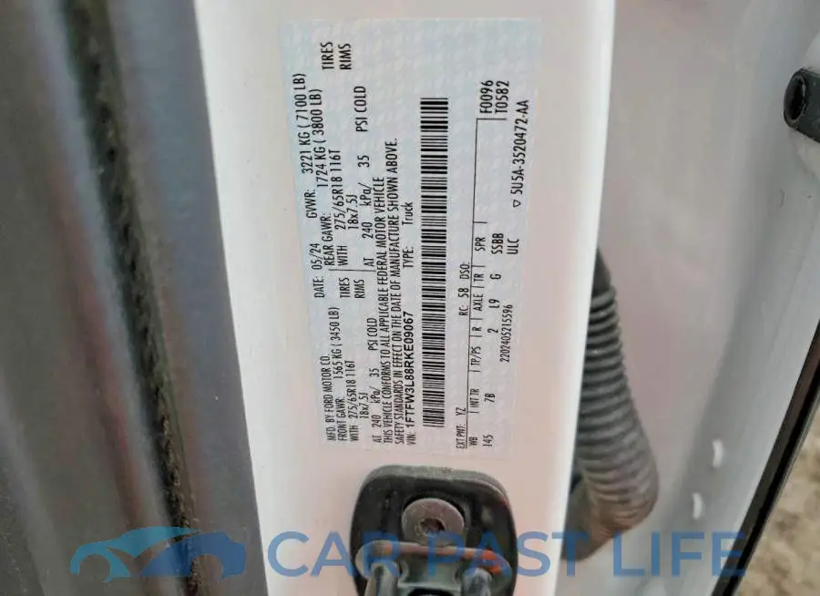 1FTFW3L88RKE09067# 12
