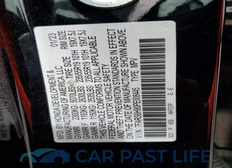 7FARS6H90PE008445# 13