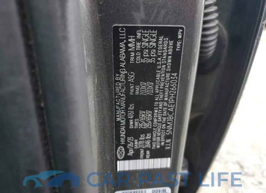 5NMJBCAE1PH266034# 13