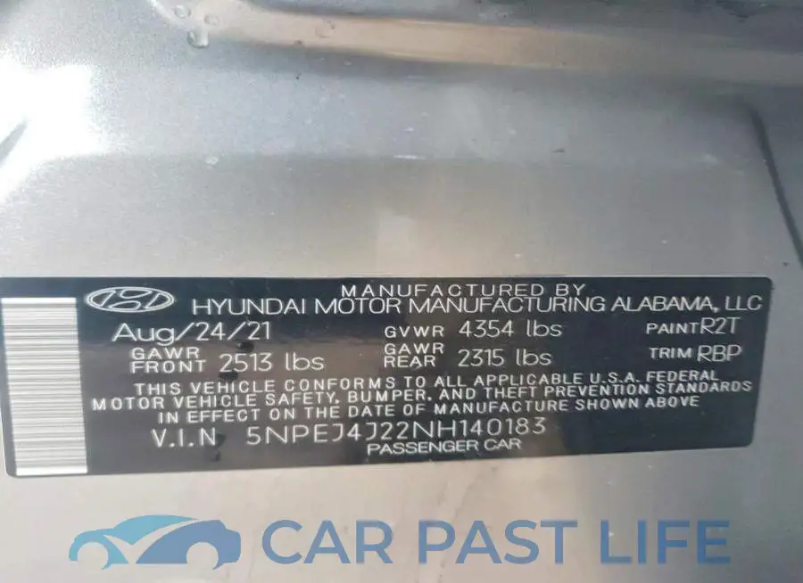 5NPEJ4J22NH140183# 12