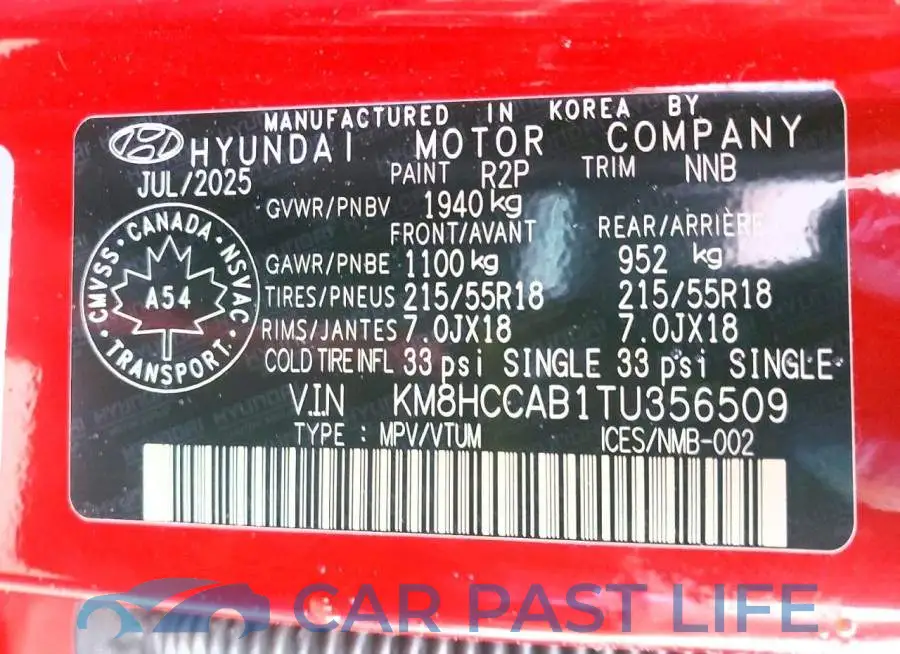 KM8HCCAB1TU356509# 13
