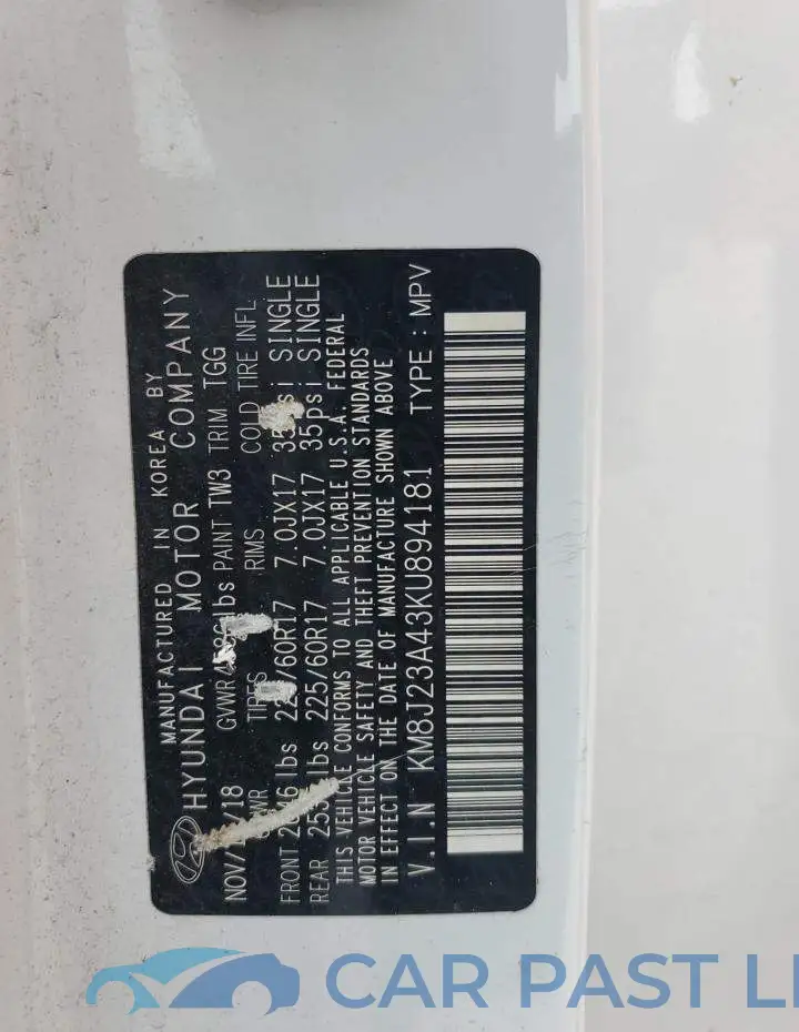 KM8J23A43KU894181# 12