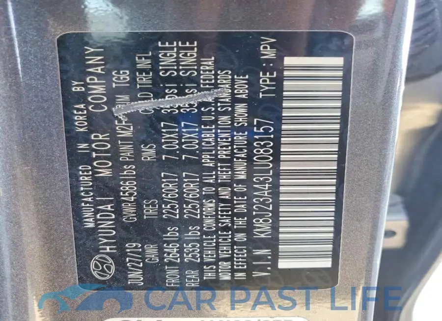 KM8J23A43LU083157# 12