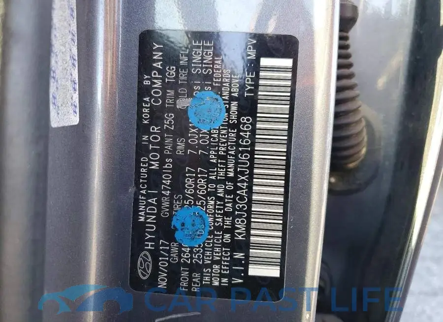 KM8J3CA4XJU616468# 13