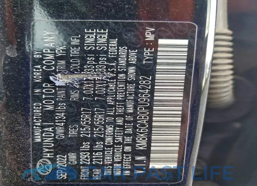 KM8K6CAB0PU964282# 14