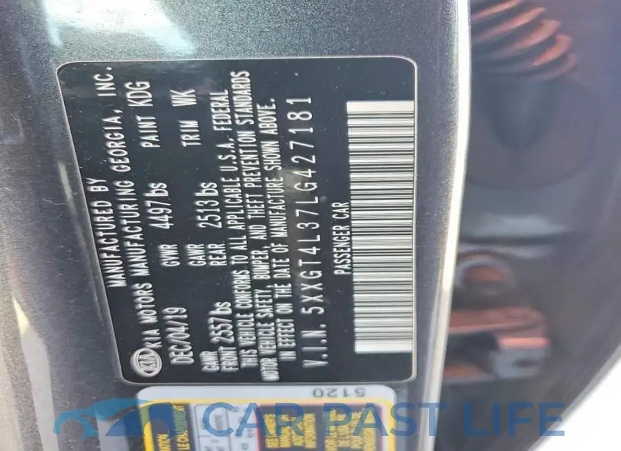 5XXGT4L37LG427181# 13